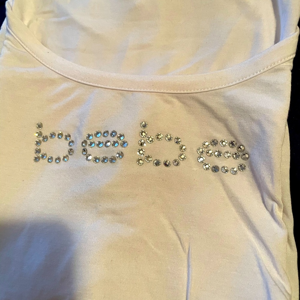 White BEBE shirt
